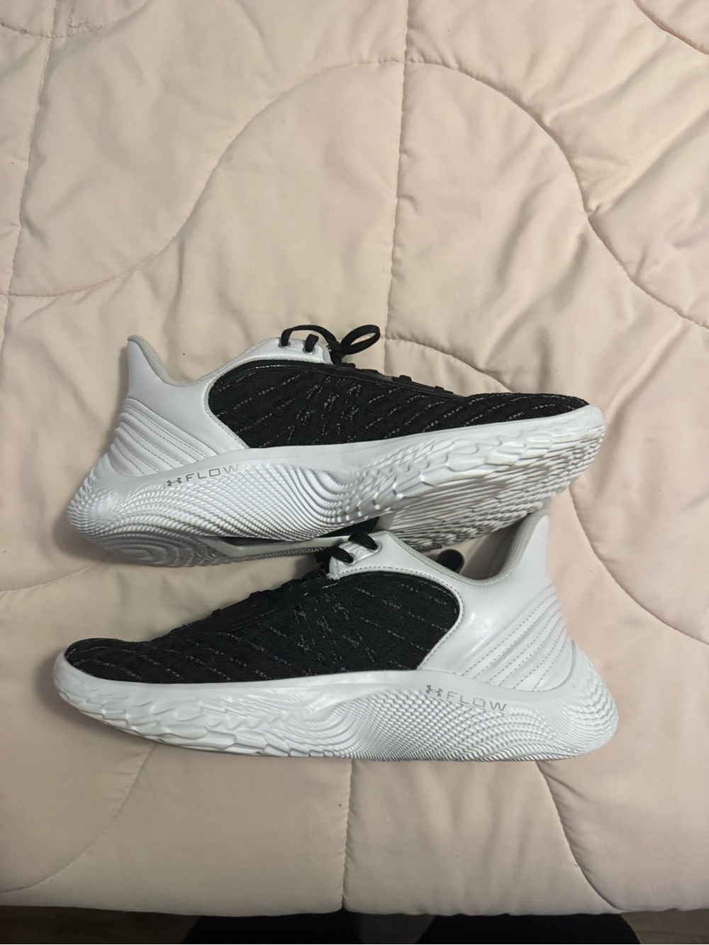 Under Armour Curry 9 Men's Black and White Athletic Shoes - Picture 2 of 6